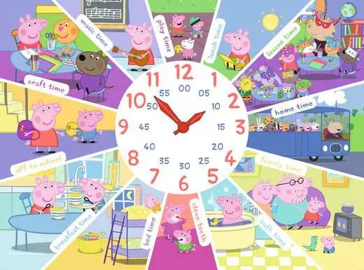 RAVENSBURG 60 PC PEPPA PIG TELL THE TIME