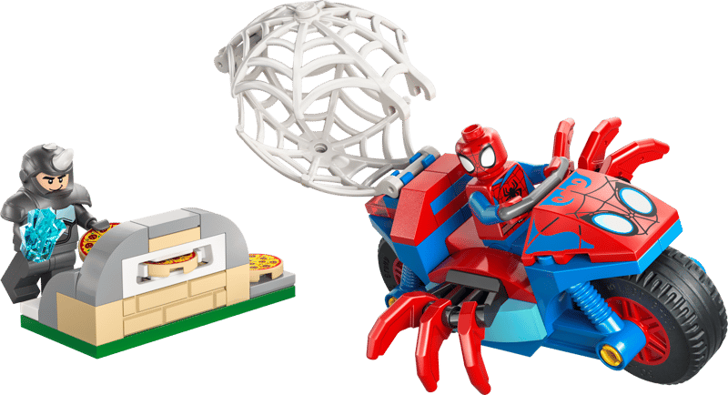 LEGO SPIDEY ON MOTORCYCLE VS. RHINO