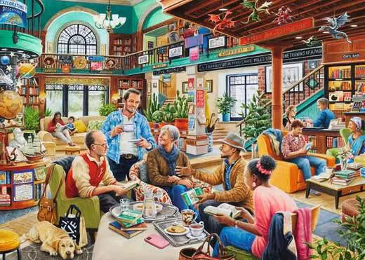RAVENSBURG 1000 PC TURN THE PAGE BOOKCLUB