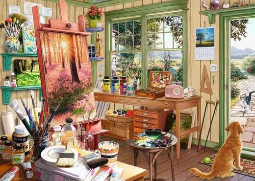 RAVENSBURG 1000 PC ARTIST'S SHED