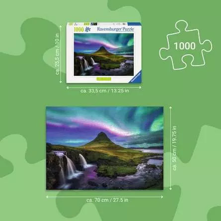 RAVENSBURGER 1000 PC AURORA OVER KIRKJUFELL