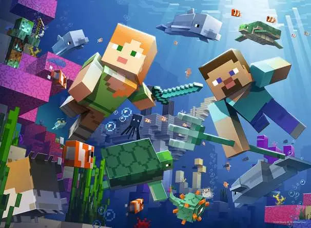 RAVENSBURGER 200 PC MINECRAFT UNDERWATER