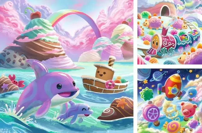 RAVENSBURGER 3 X 49 PC CANDY COASTLINE