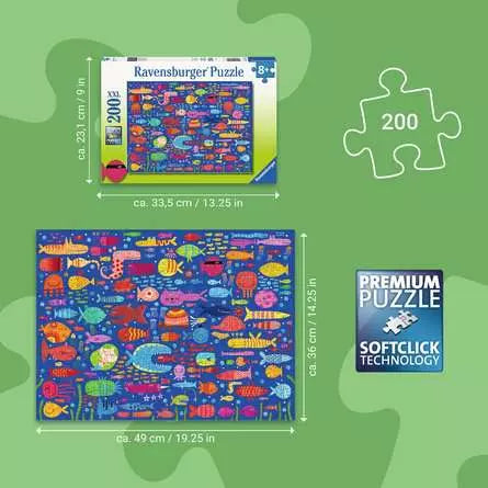 RAVENSBURGER 200 PC FUNNY FISH FRIENDS