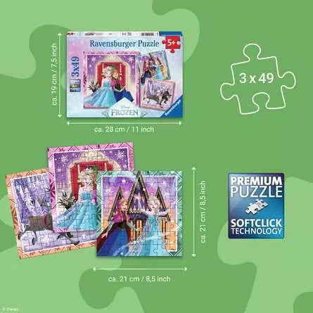 RAVENSBURGER 3 X 49 PC DISNEY FROZEN