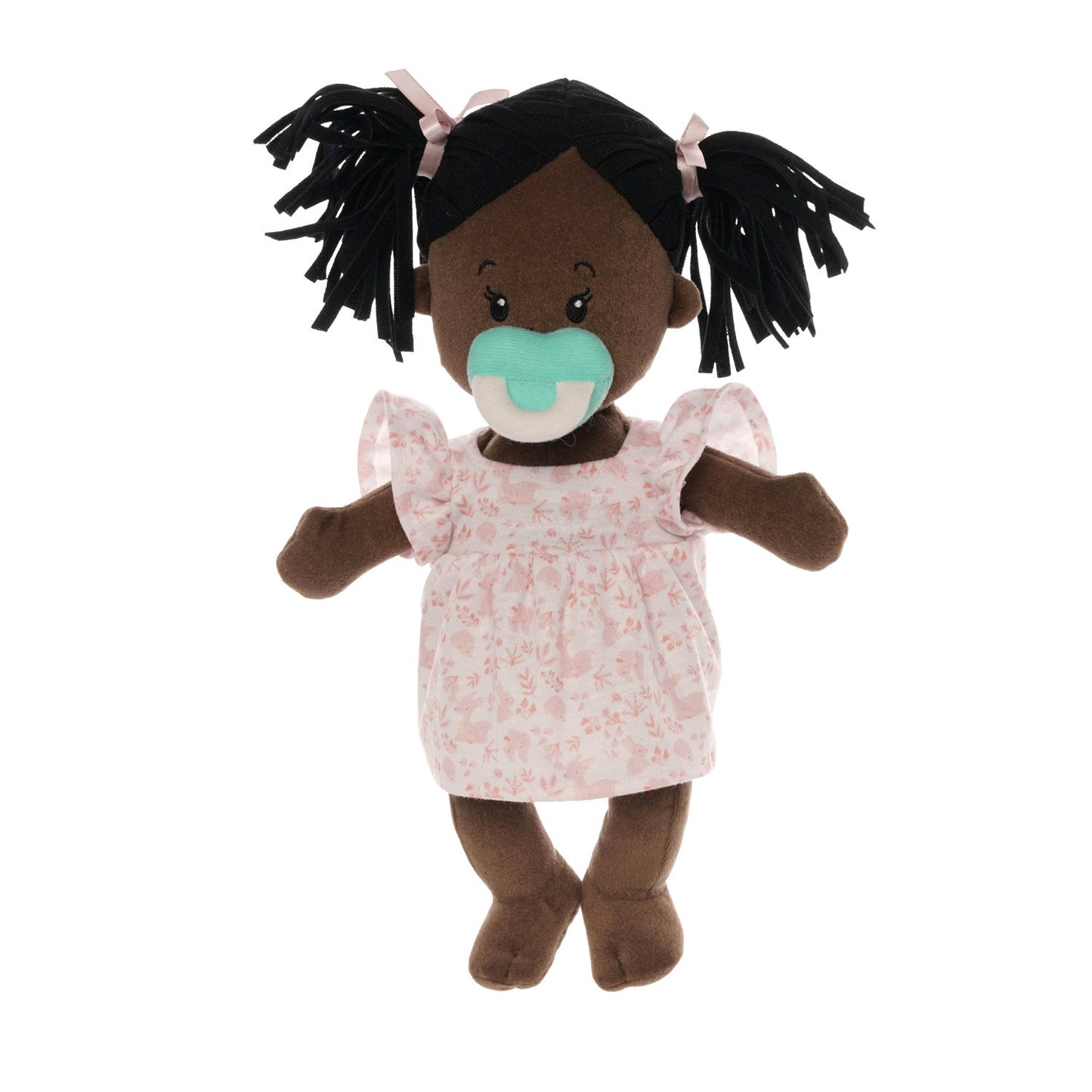 LOVE, STELLA BROWN DOLL W/BLACK PIGTAILS