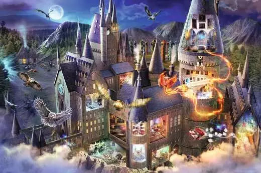 RAVENSBURG 3000 PC HOGWARTS CASTLE CUTAWAY