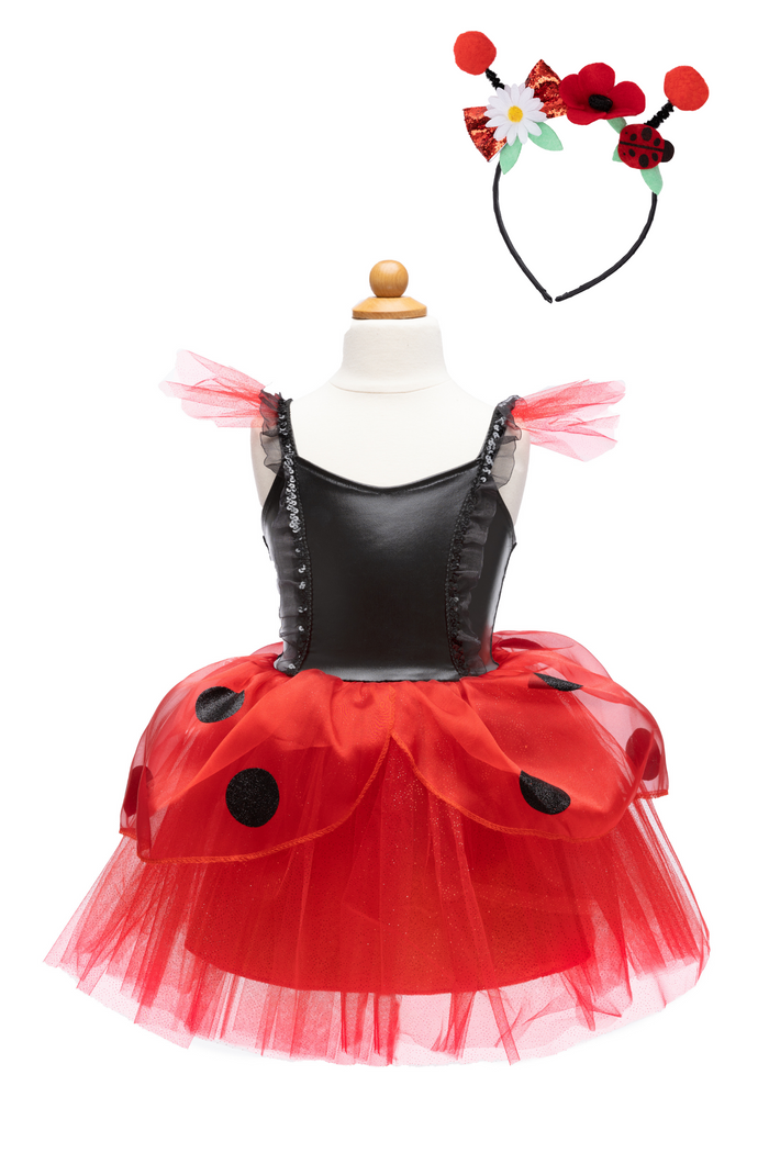 LADYBUG DRESS WITH HEADBAND SIZE 5-6