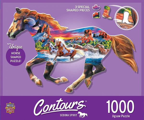 SHAPED PUZZLE-1000 PC RUNNING HORSE