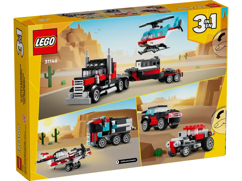 LEGO CREATOR FLATBED TRUCK WITH HELICOPTER