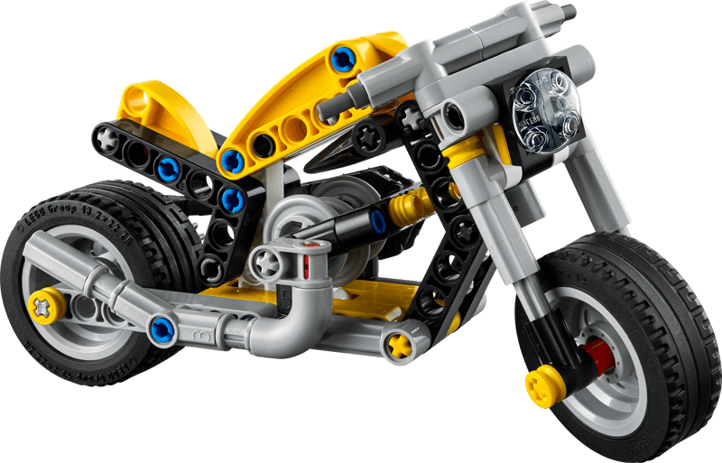 LEGO TECHNIC YELLOW MOTORCYCLE