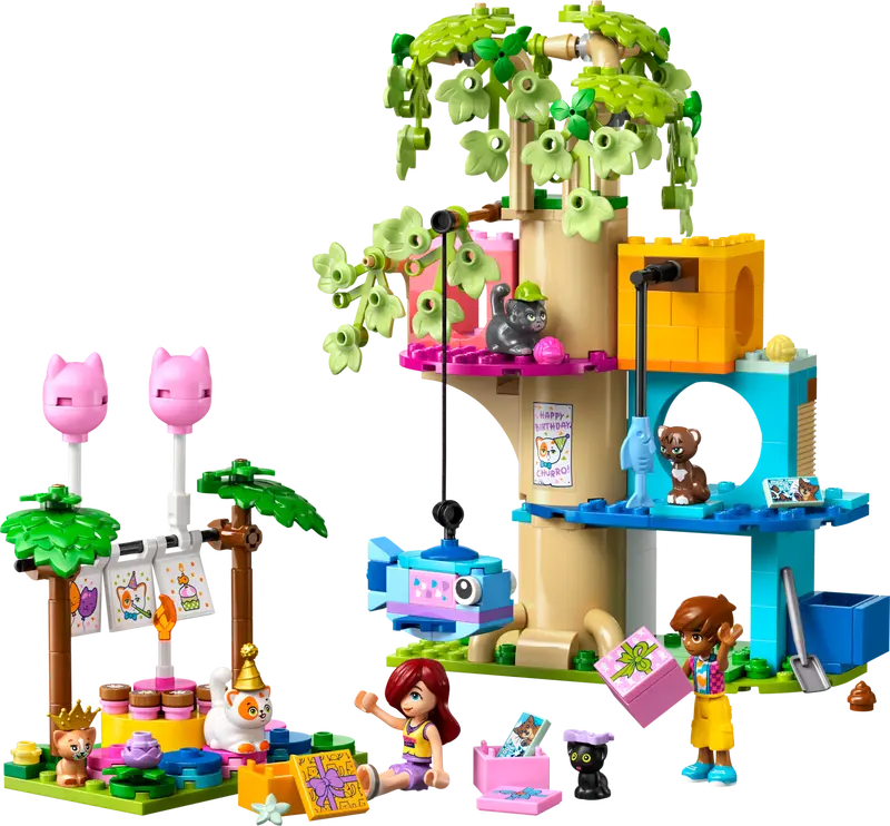 LEGO FRIENDS CAT BIRTHDAY PARTY & TREE HOUSE