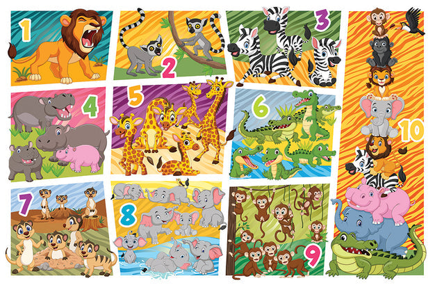 COBBLE HIL FLOOR PUZZLE-35 PC ANIMAL COUNT