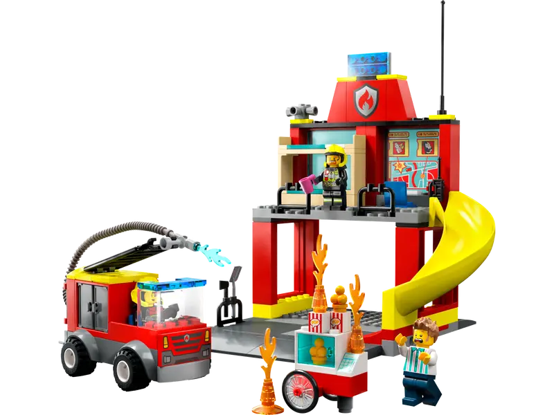 LEGO CITY FIRE STATION & FIRE TRUCK
