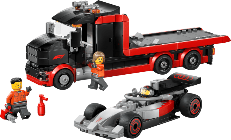 LEGO CITY F1 DISPLAY TRUCK WITH AUDI F1 RACE CAR