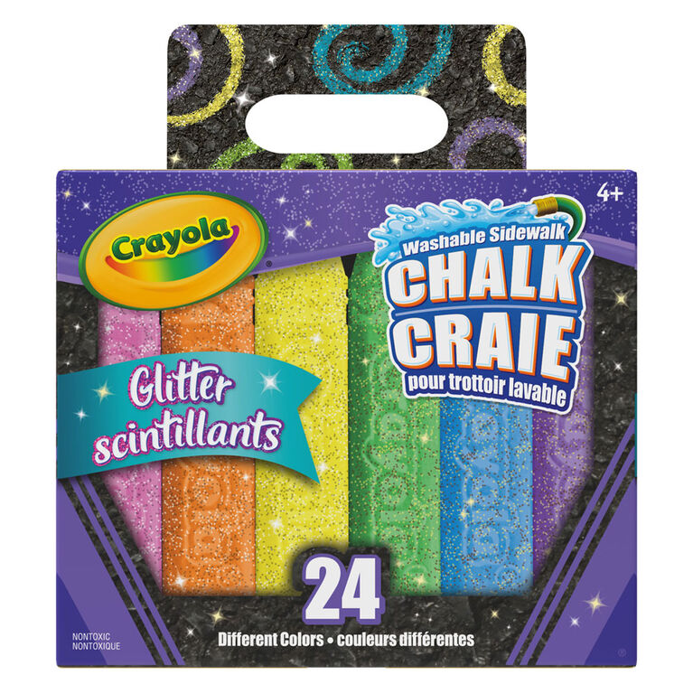 CRAYOLA GLITTER CHALK 24 CT