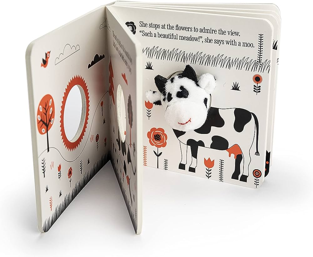 HIGH CONTRAST BOOK W/PUPPET-COW