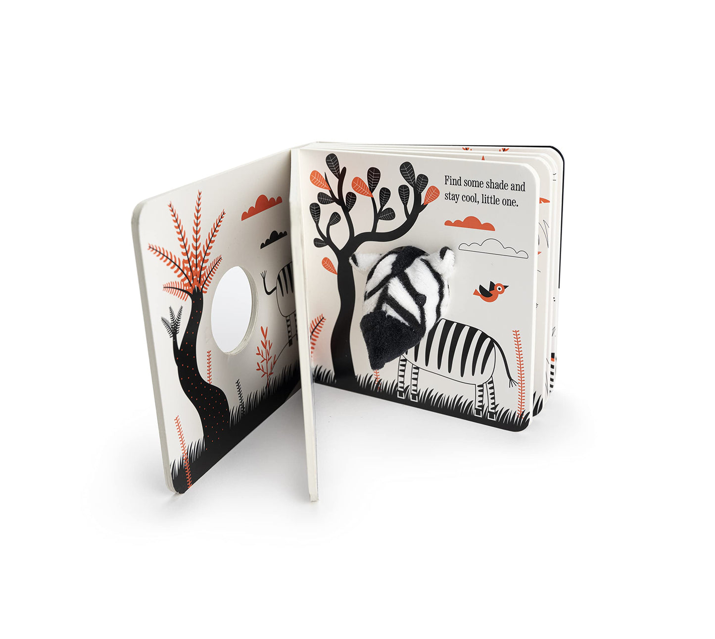 HIGH-CONTRAST BOOK W/PUPPET-ZEBRA