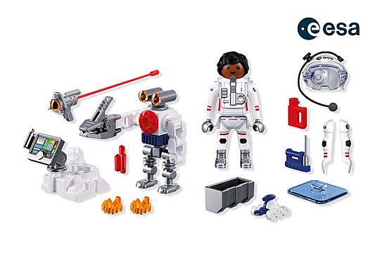PLAYMOBIL ESA ATRONAUT WITH ROBOT