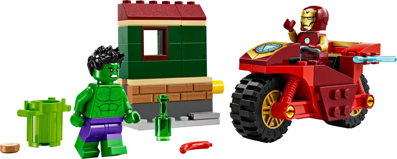 LEGO MARVEL IRON MAN W/ BIKE AND THE HULK