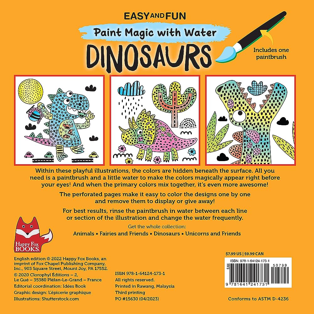PAINT WITH WATER DINOSAURS