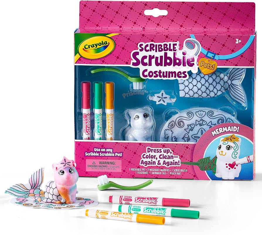 CRAYOLA SCRIBBLE SCRUBBIE MER-MEOW DRESS UP