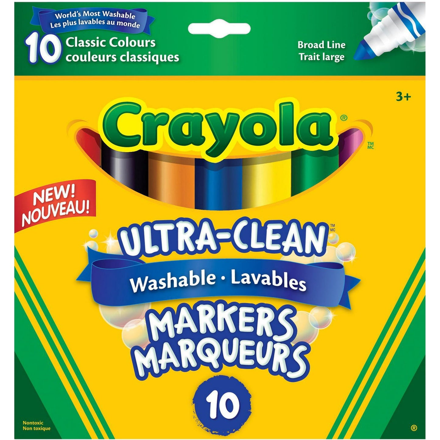 CRAYOLA MARKERS 10 PC ULTRA CLEAN