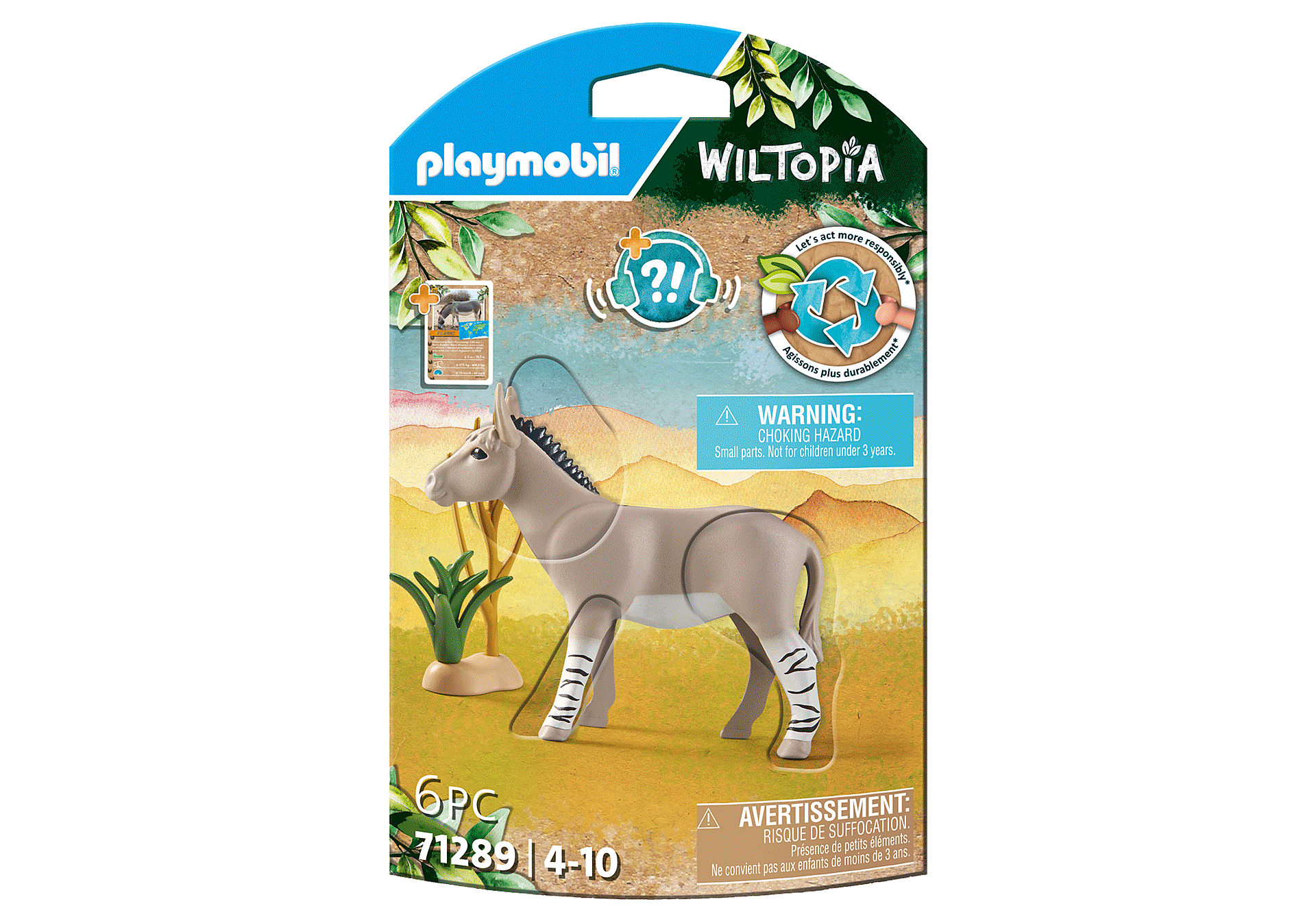 Toy Playmobil African Wildlife PLAYMOBIL WILTOPIA AFRICAN WILD DONKEY