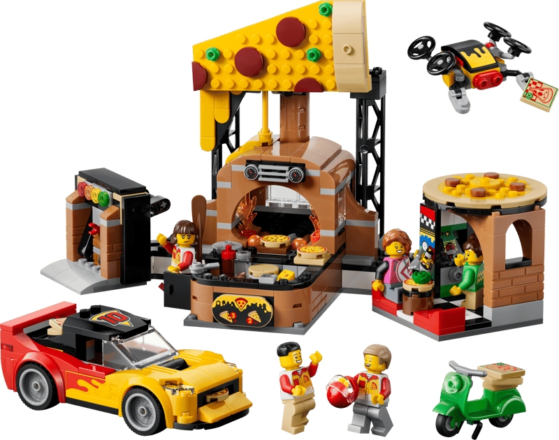 LEGO CITY PIZZA DELIVERY EXPERIENCE WITH VEHICLES