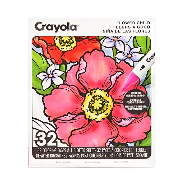CRAYOLA ADULT COLORING- FLOWER CHILD