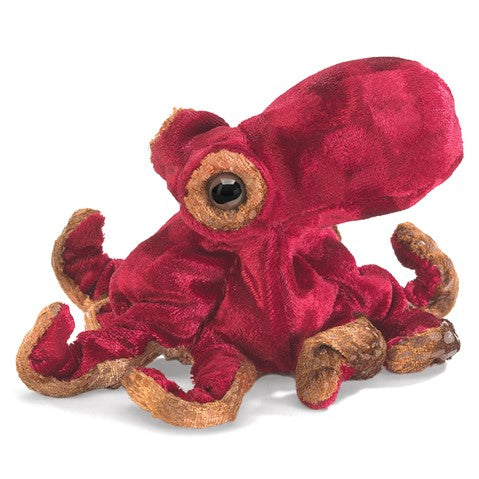 FOLKMANIS: RED OCTOPUS FINGER PUPPET