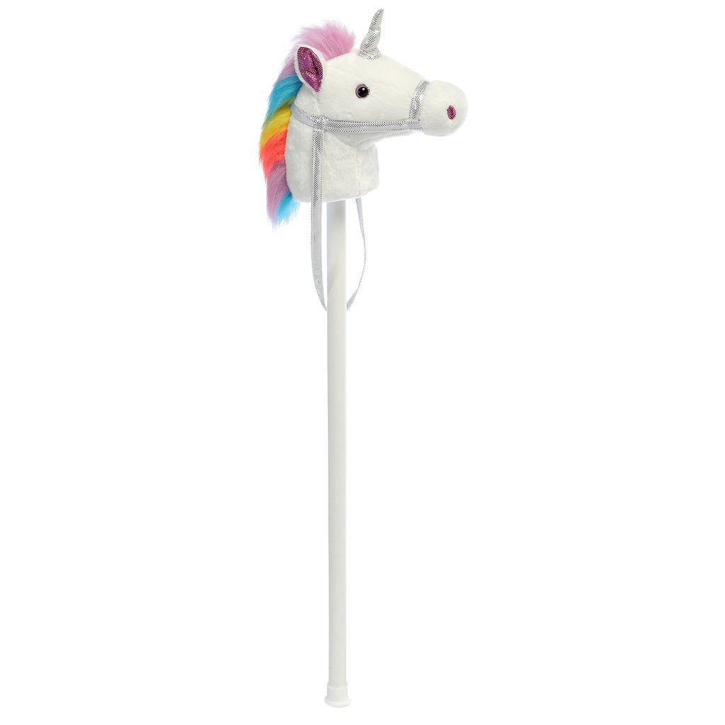 GIDDY UP FRIENDS STICK UNICORN 37" - WHITE