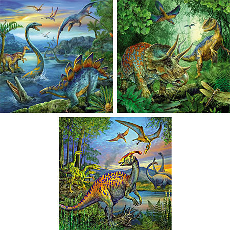 RAVENSBURGER 3 X 49 PC DINOSAUR FASCINATION