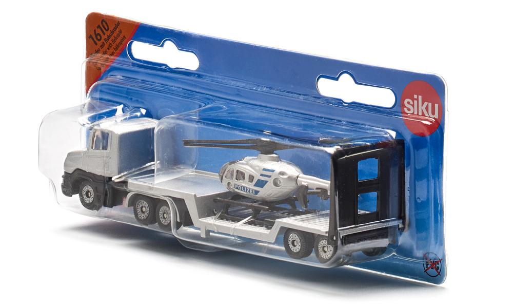 SIKU LOW LOADER WITH HELICOPTER