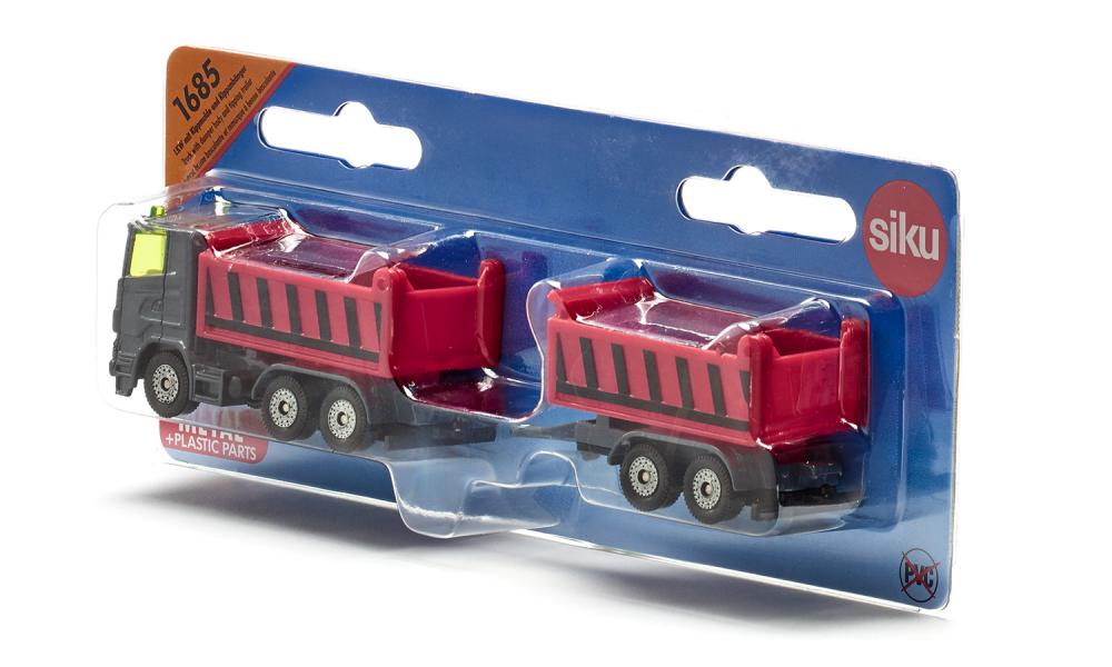 SIKU TRUCK WITH DUMPER BODY AND TIPPING TRAILER