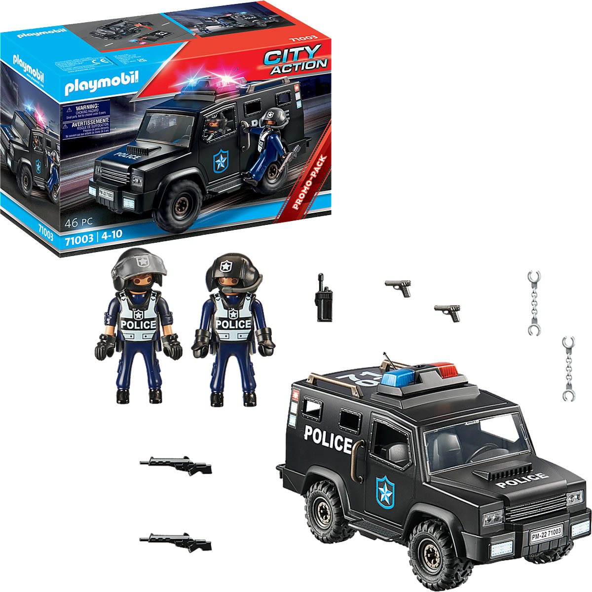  Playmobil Police Van with Lights and Sound : Toys & Games