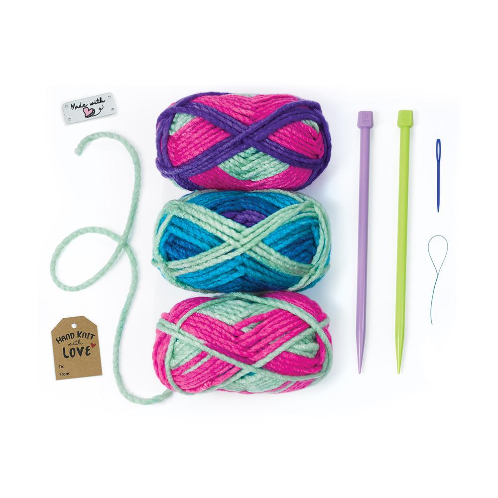 LEARN TO KNIT POCKET SCARF