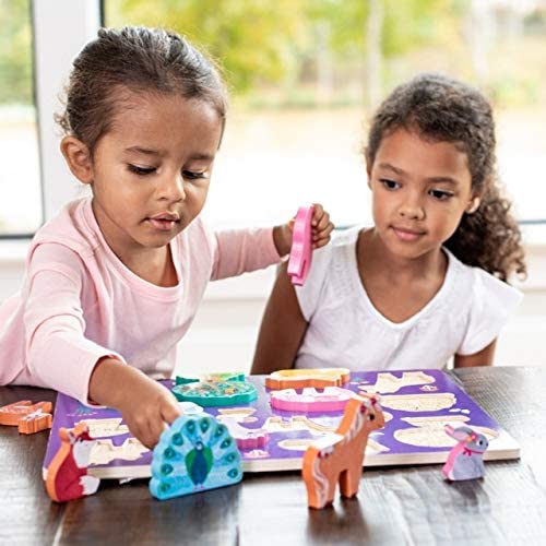 LET'S PLAY UNICORNS 16-PIECE WOOD PUZZLE