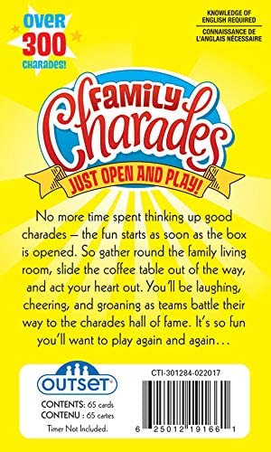 FAMILY CHARADES CARD GAME