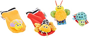 LAMAZE GARDENBUG FOOT FINDER AND WRIST RATTLE SET