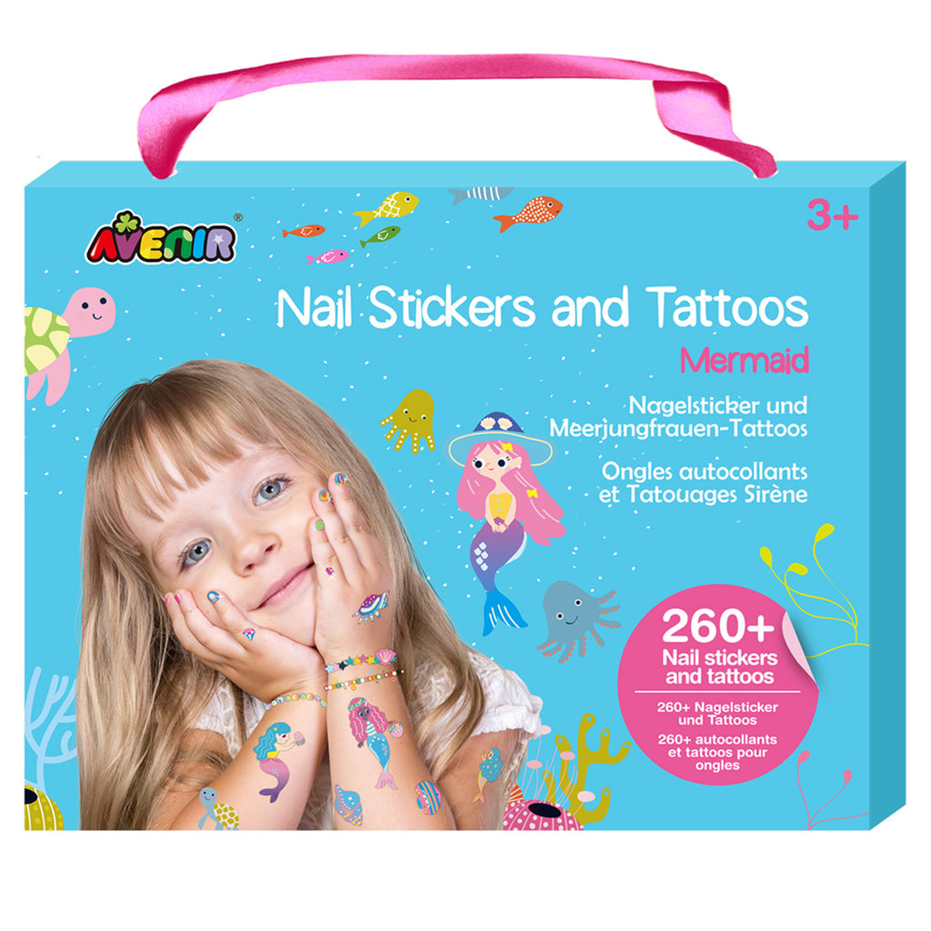 NAIL STICKERS & TATOOS ASST