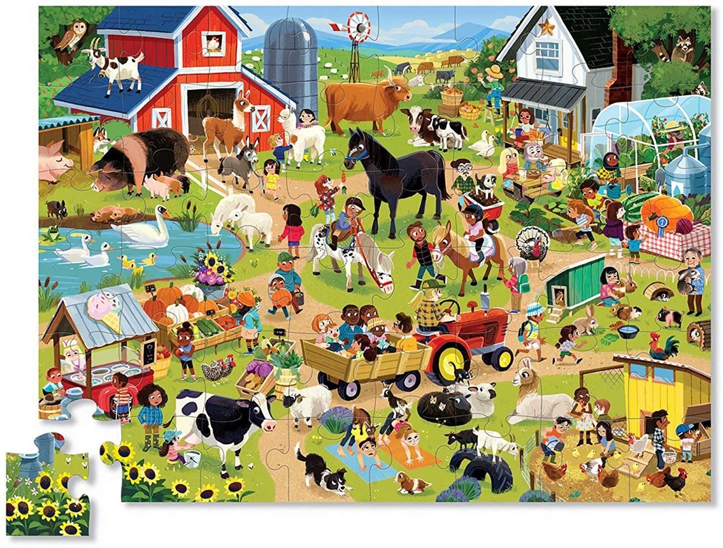 CROCODILE CREEK DAY AT THE FARM PUZZLE - 48 PIECES