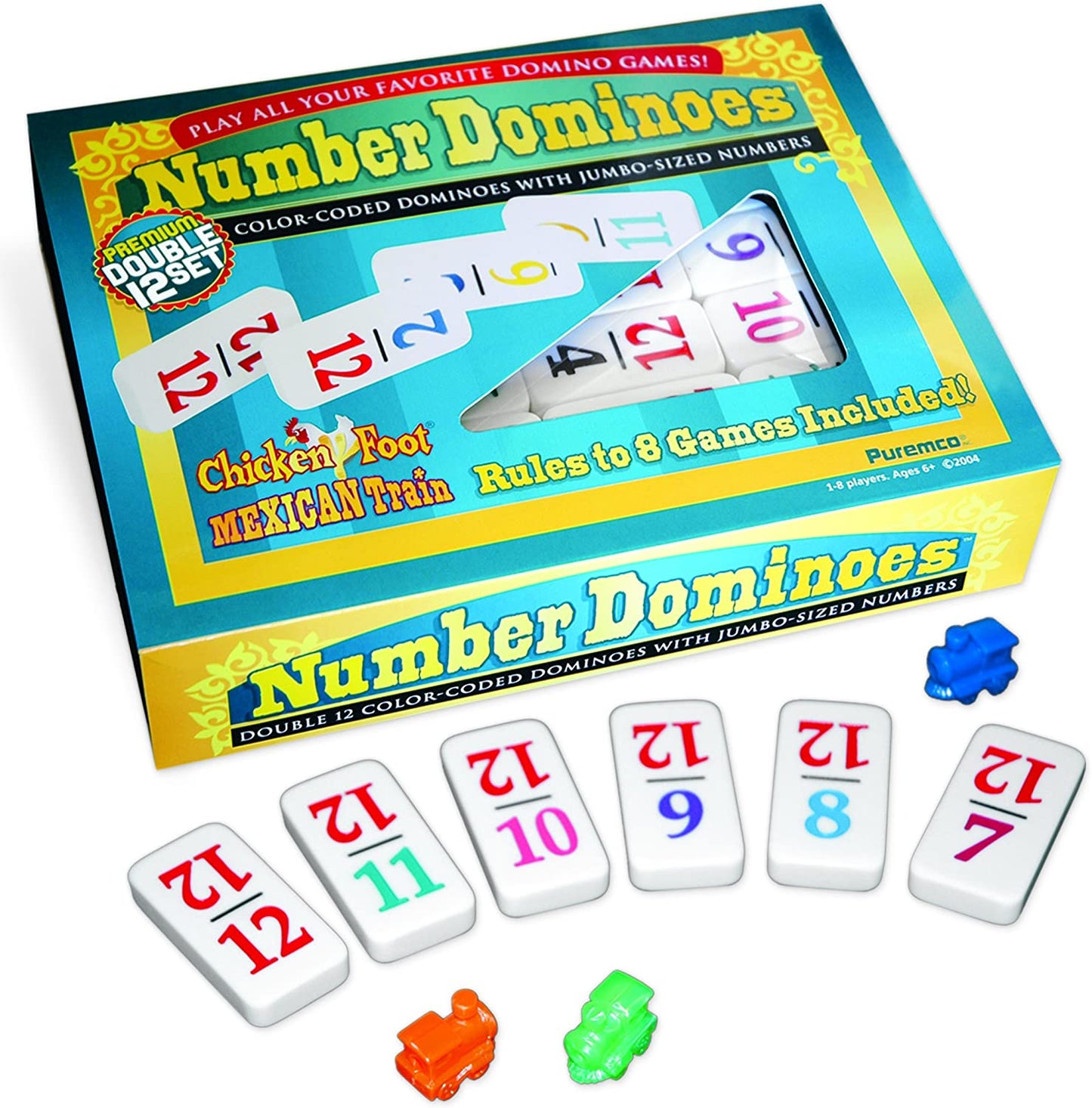 NUMBER DOMINOES DOUBLE 12 SET