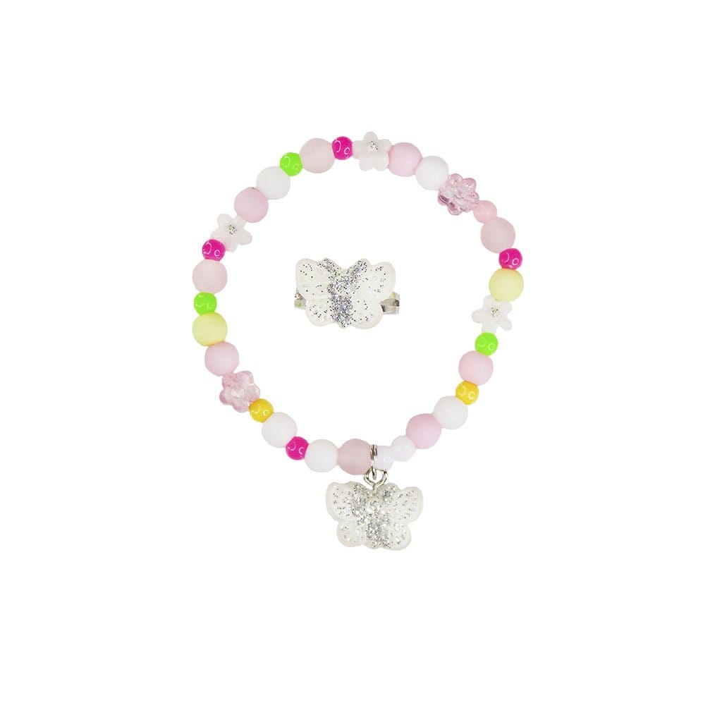 SPARKLE BUTTERFLY BRACELET & RING SET