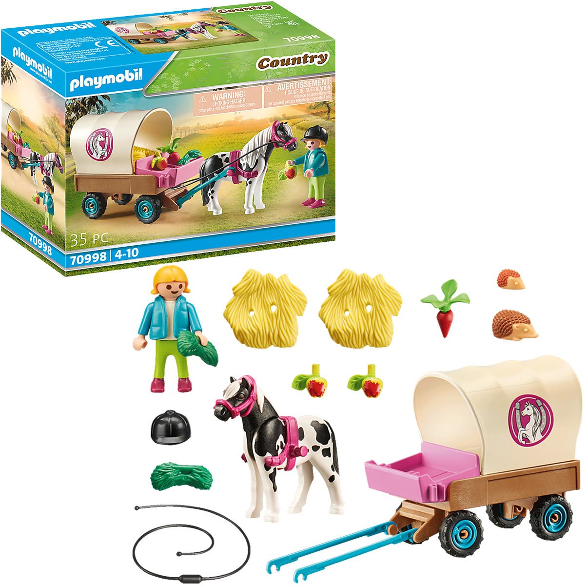 Playmobil Country Car with Pony Trailer Playset 44 Piece for Ages 4-10