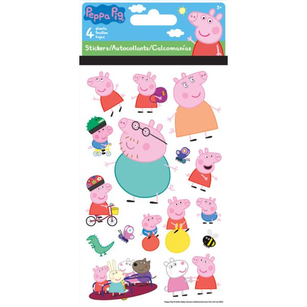 STICKERS-4SHEET PEPPA PIG