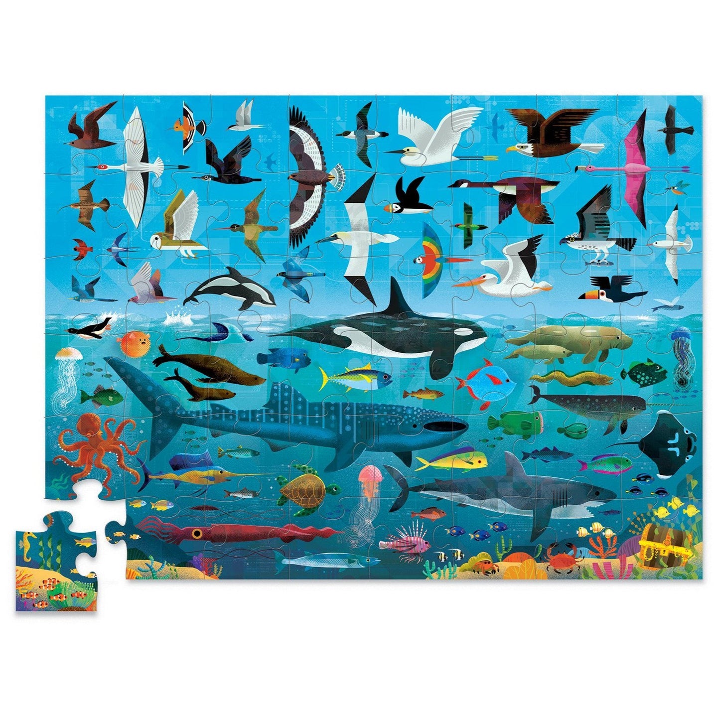 CROCODILE CREEK ABOVE & BELOW SEA & SKY PUZZLE - 48 PIECES