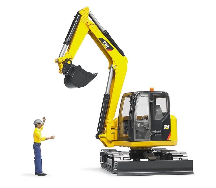 BRUDER CAT MINI EXCAVATOR W/WORKER
