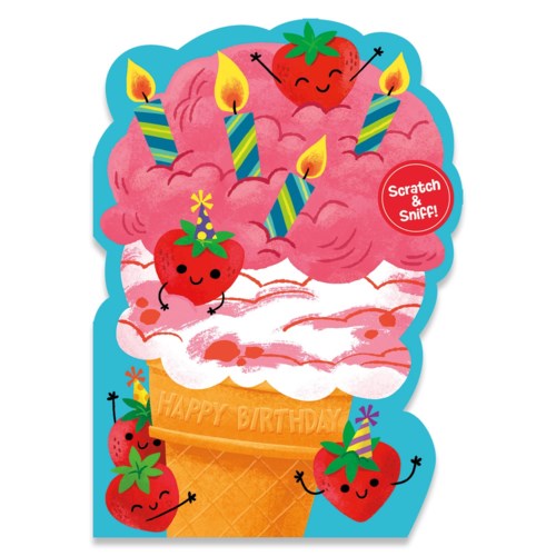 SCRATCH & SNIFF BIRTHDAY CARD DOUBLE SCOOP