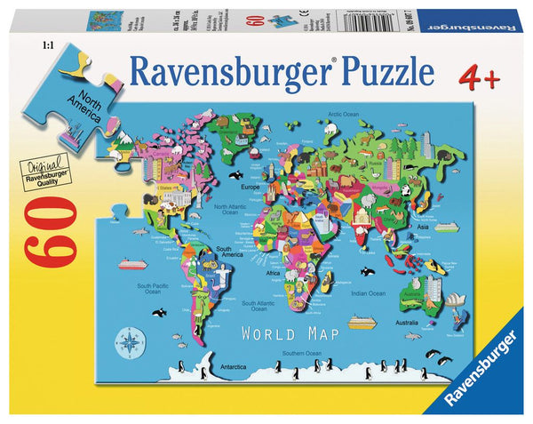 RAVENSBURGER 60 PC WORLD MAP